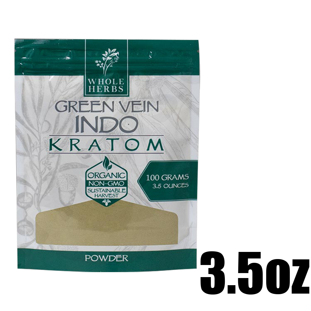 [Q-4054-02] WHOLE HERBS KRATOM POWDER 3.5OZ (Green Vein Indo)