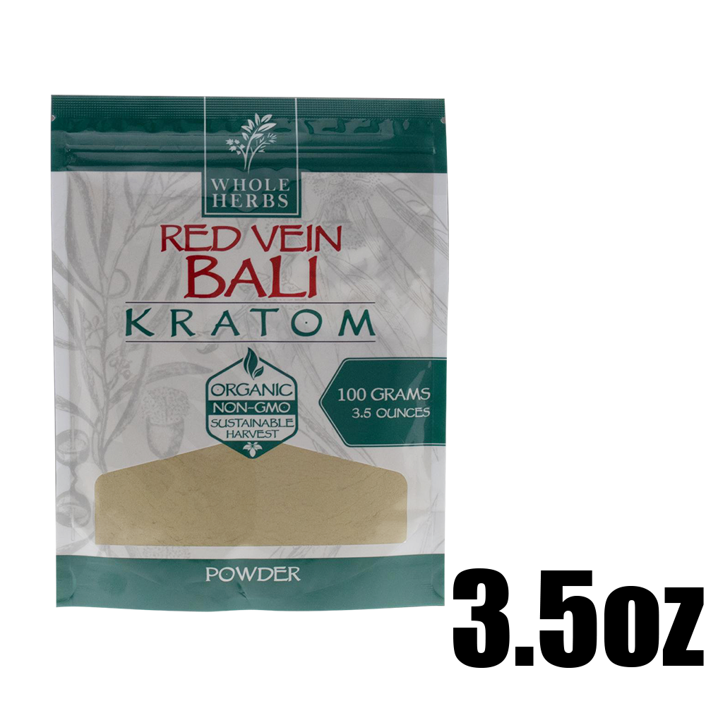 [Q-4054-05] WHOLE HERBS KRATOM POWDER 3.5OZ (Red Vein Bali)