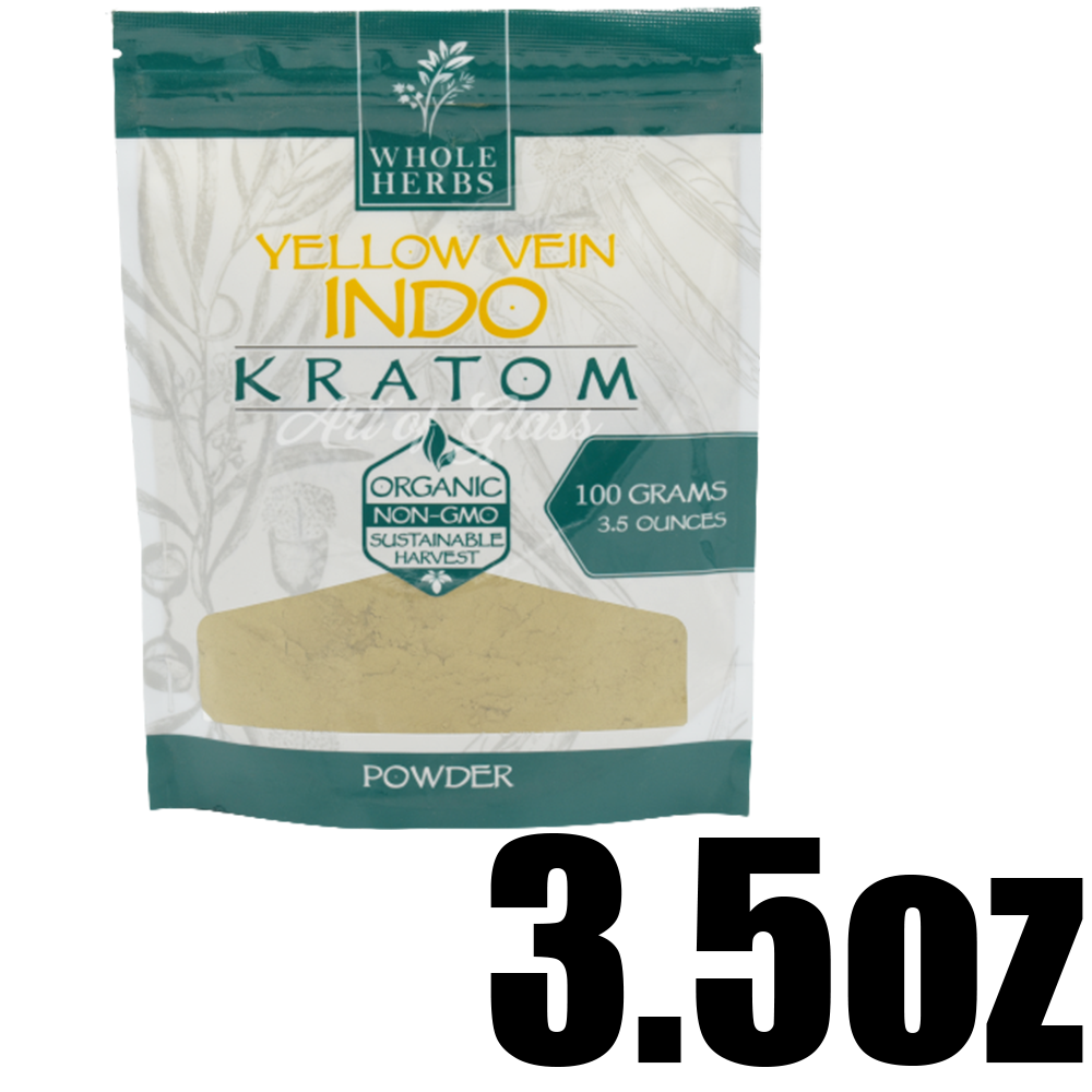 [Q-4054-07] WHOLE HERBS KRATOM POWDER 3.5OZ (Yellow Vein Indo)