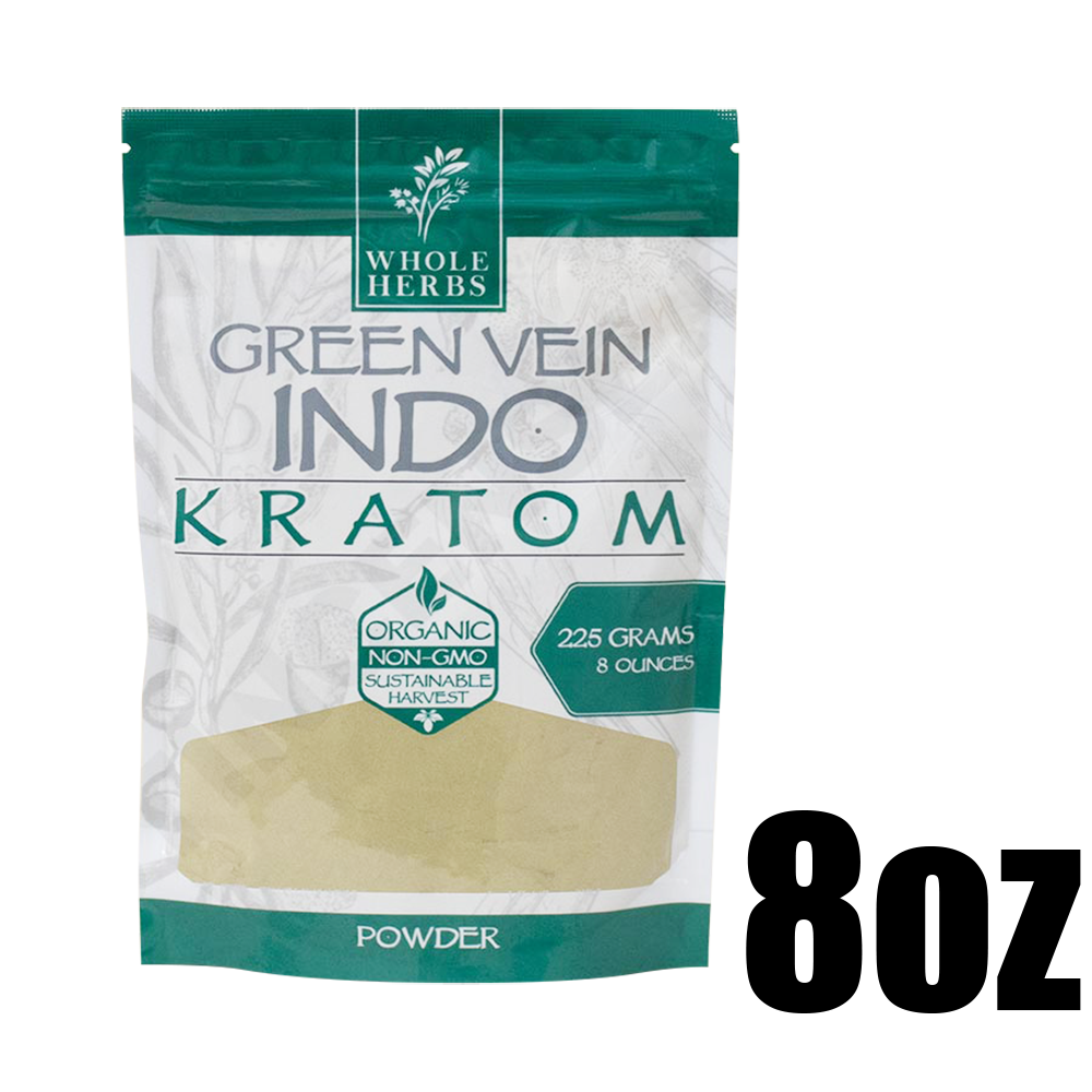 [Q-4055-01] WHOLE HERBS KRATOM POWDER 8OZ (Green Vein Indo)