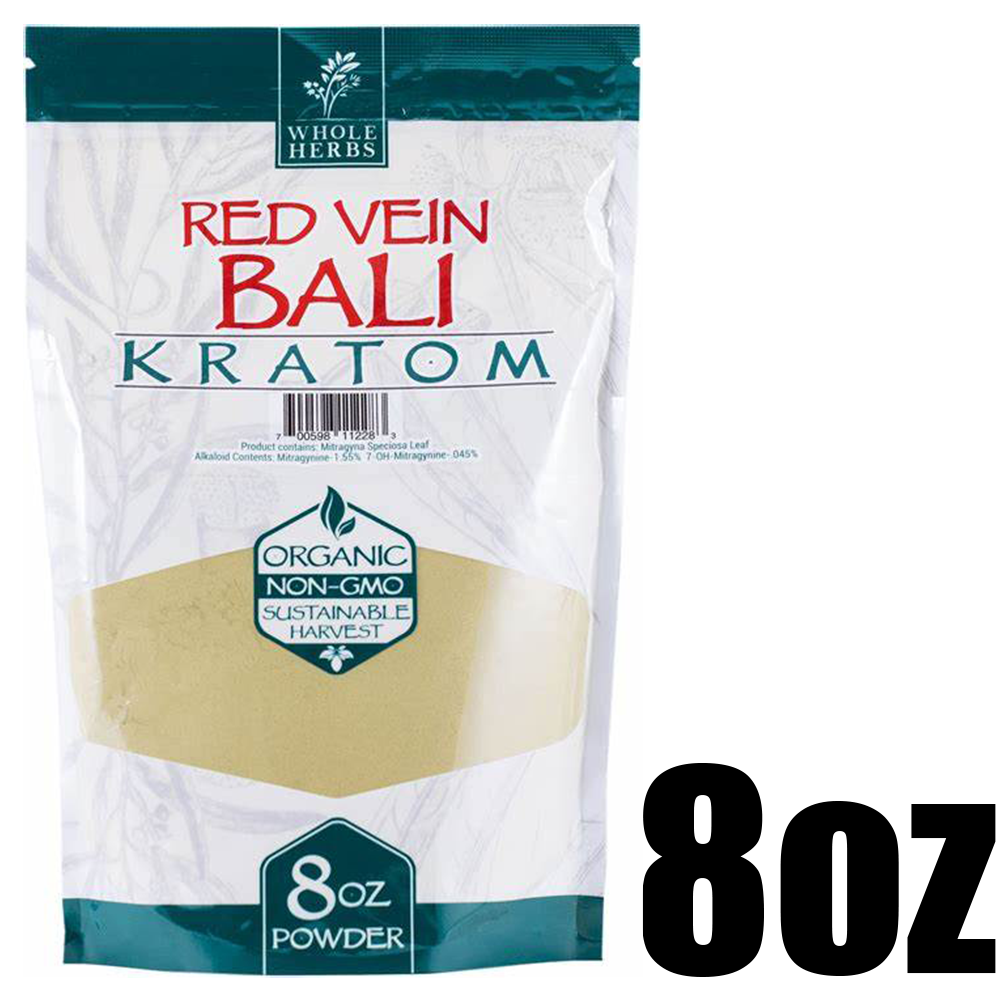 [Q-4055-05] WHOLE HERBS KRATOM POWDER 8OZ (Red Vein Bali)