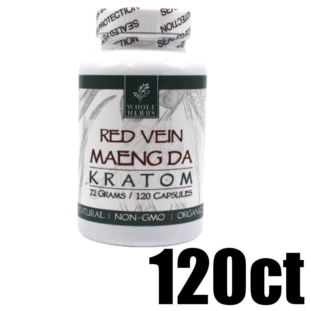 [Q-4049-05] WHOLE HERBS KRATOM 120CT (Red Vein Maeng Da)