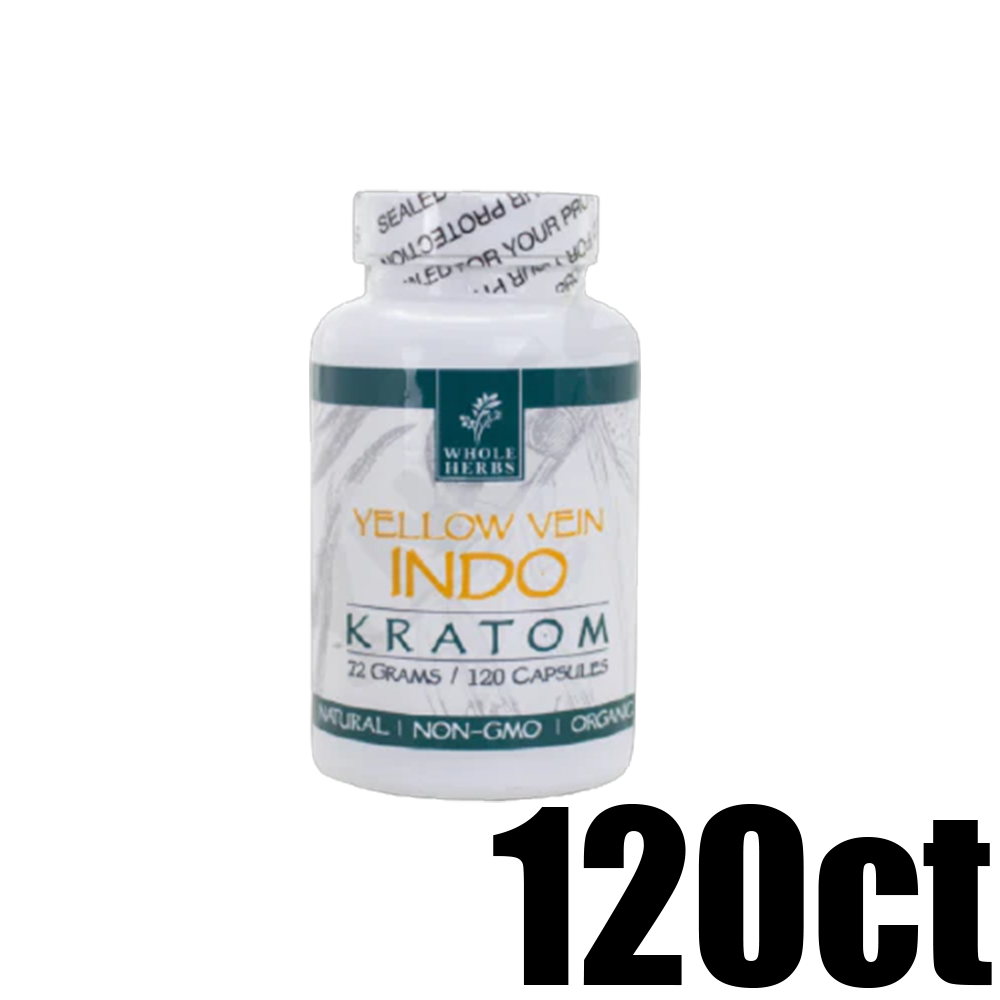 [Q-4049-01] WHOLE HERBS KRATOM 120CT (Yellow Vein Indo)