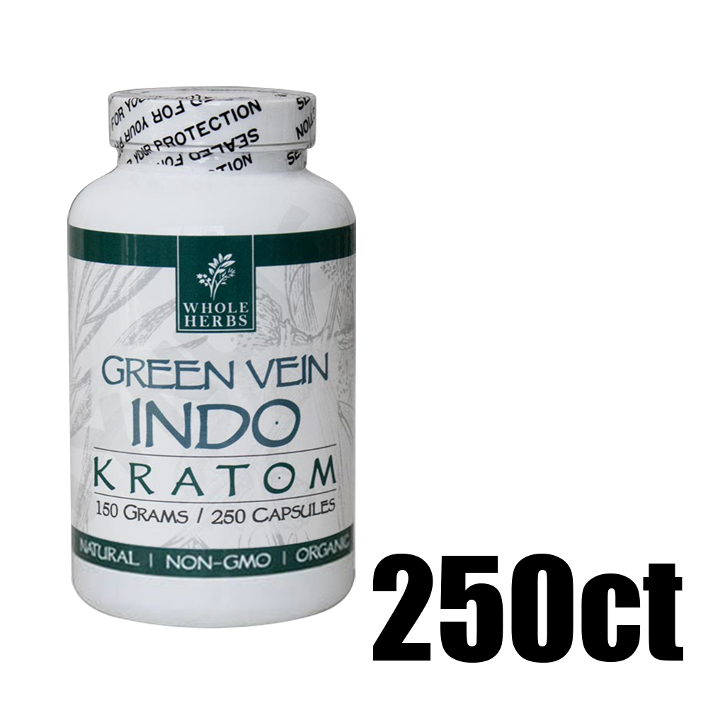 [Q-4050-04] WHOLE HERBS KRATOM 250CT (Green Vein Indo)