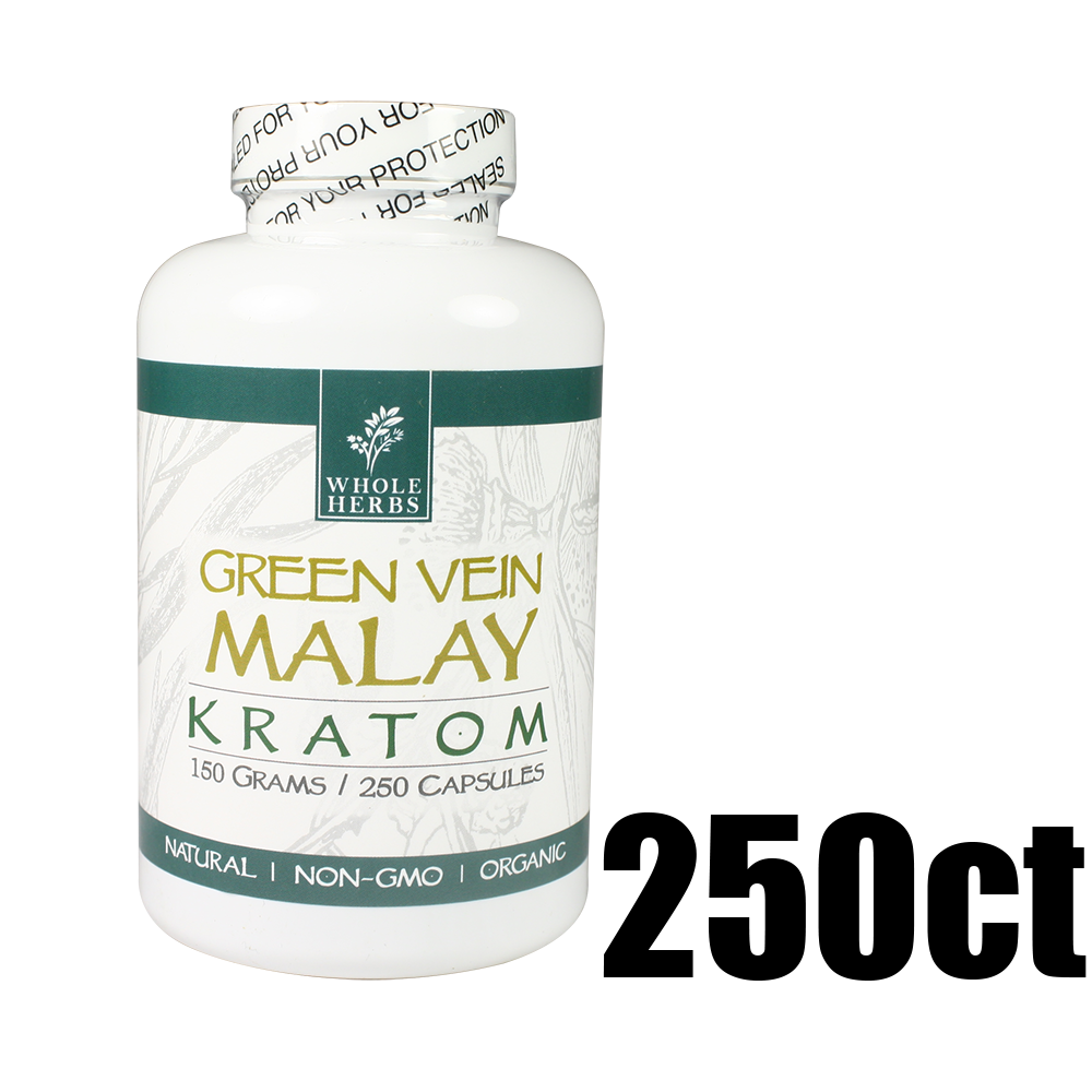 [Q-4050-03] WHOLE HERBS KRATOM 250CT (Green Vein Malay)