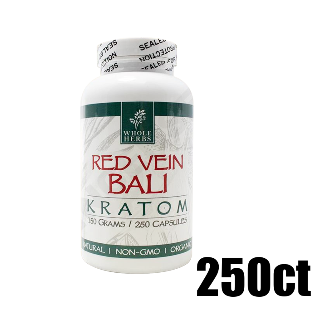 [Q-4050-01] WHOLE HERBS KRATOM 250CT (Red Vein Bali)