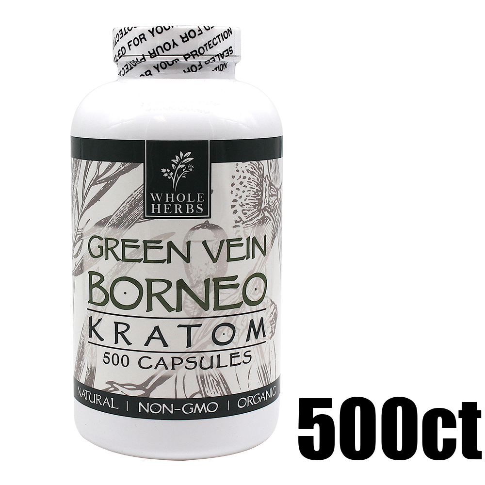 [Q-4051-03] WHOLE HERBS KRATOM 500CT (Green Vein Borneo)