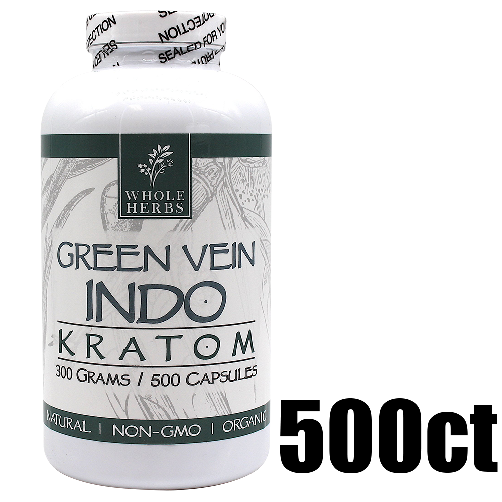 [Q-4051-05] WHOLE HERBS KRATOM 500CT (Green Vein Indo)