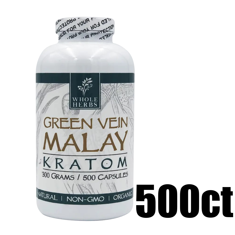 [Q-4051-04] WHOLE HERBS KRATOM 500CT (Green Vein Malay)