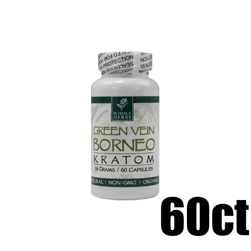 [Q-4052-03] WHOLE HERBS KRATOM 60CT (Green Vein Borneo)