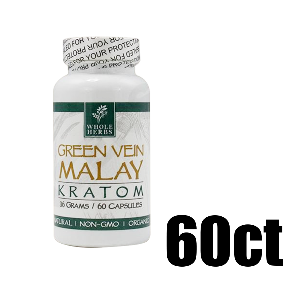 [Q-4052-04] WHOLE HERBS KRATOM 60CT (Green Vein Malay)