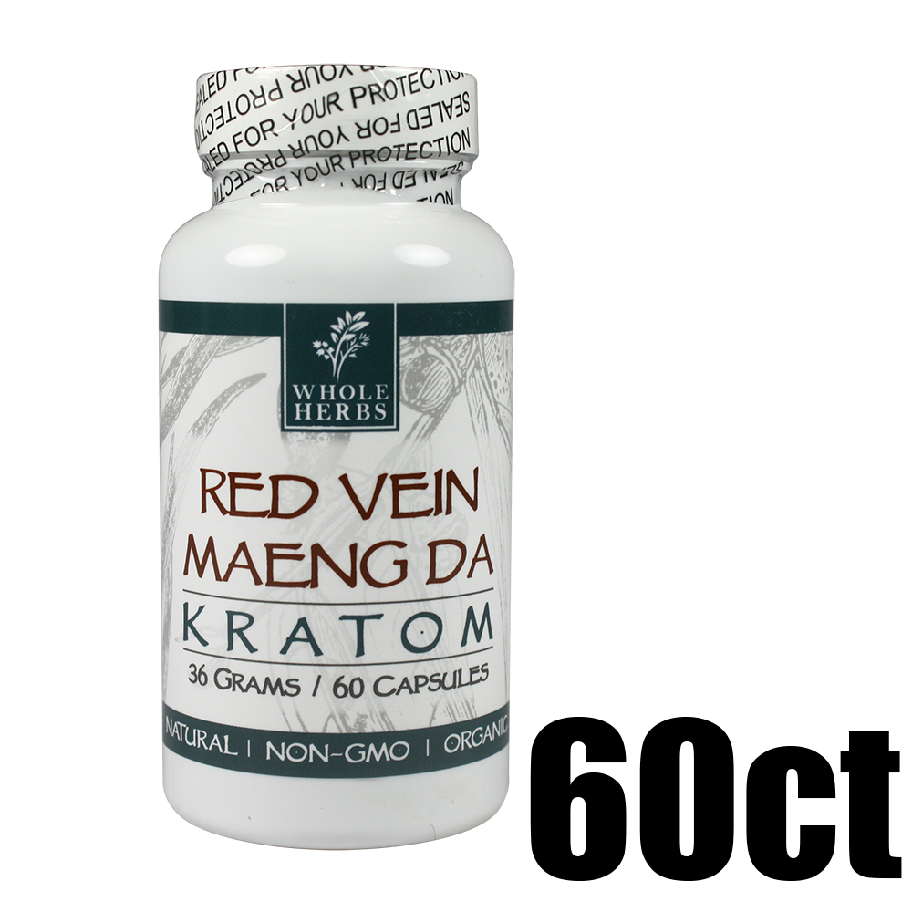 [Q-4052-06] WHOLE HERBS KRATOM 60CT (Red Vein Maeng Da)