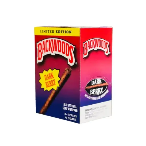 [Q-1298-13] BACKWOOD CIGARS 8 PACKS OF 8/5PK (Dark Berry)