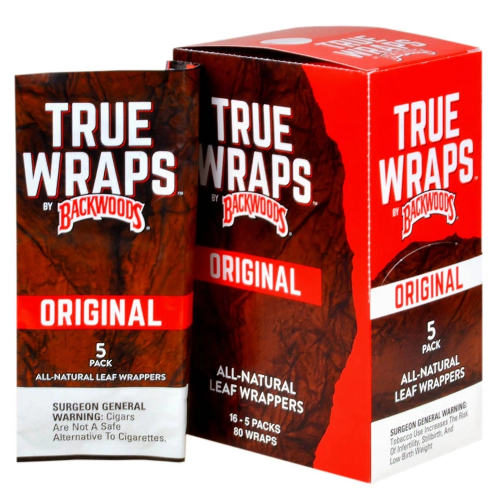 BACKWOODS TRUE WRAPS 5PK 16/BOX - ORIGINAL