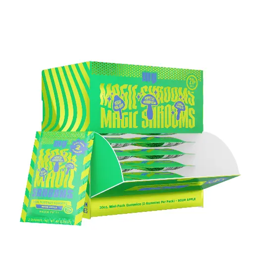 [Q-4362-02] MY MAGIC MUSHROOM GUMMIES MINI 2PK 30CT (Sour Apple)