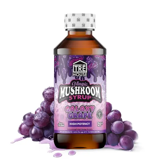 [Q-4359-01] TRE HOUSE MAGIC MUSHROOM SYRUP 4oz 6PK a Box (Galaxy Grape)