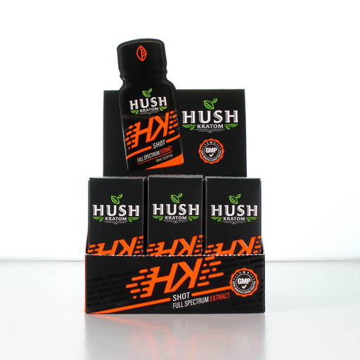 [Q-2627-01] HUSH DISPLAY OF 12CT (HK Kratom Shot)