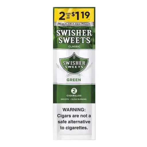 [Q-3644-01] SWISHER SWEET 2/1.19 30/2PK (Green Sweet)