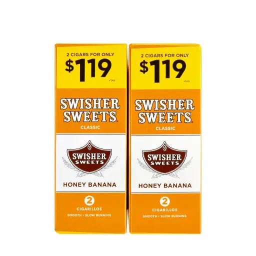 [Q-3644-02] SWISHER SWEET 2/1.19 30/2PK (Honey Banana)