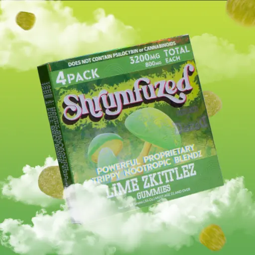 SHRUMFUZED 4PK GUMMIES 800MG EACH 10PER BOX  (Lime Zkittlez)