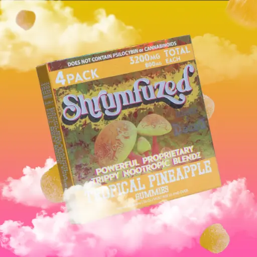 SHRUMFUZED 4PK GUMMIES 800MG EACH 10PER BOX  (Tropical Pineapple)