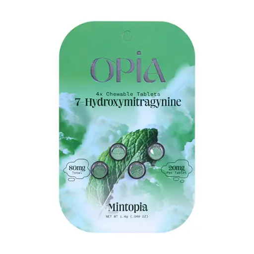 [Q-3022-03] OPIA 7-HYDROXYMITRAGYNINE 4 TABLETS 20MG PER TABLET BOX OF 10 (Mintopia)