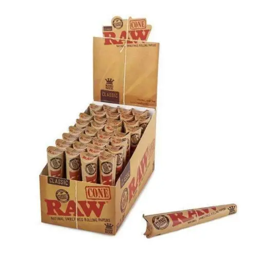 [Q-3190-05] RAW CONE PRE-ROLLES 32CT  (KING SIZE 3PK)