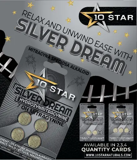 [Q-1000-05] 10 Star Tablet 20MG per Tablet 7- Hydroxy 12PK (Silver Dream)