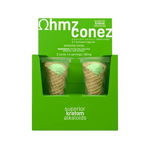 [Q-1785-02] EAT OHMZCONEZ 7-HYDROXYMITRAGYNINE CONEZ 2PK 8 IN BOX (Pistachio)