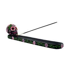 [Q-1939-09] FANTASY GIFT INCENSE BURNER  (BLACK/PINK SUGAR SKULL)