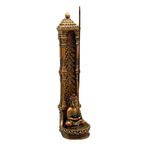 [Q-1939-28] FANTASY GIFT INCENSE BURNER  (COPPER BUDDHA STANDING)