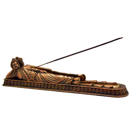 [Q-1939-29] FANTASY GIFT INCENSE BURNER  (COPPER LYING DOWN BUDDHA)