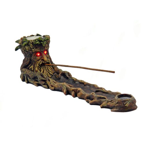 [Q-1939-03] FANTASY GIFT INCENSE BURNER  (GREEN MAN LED EYES)