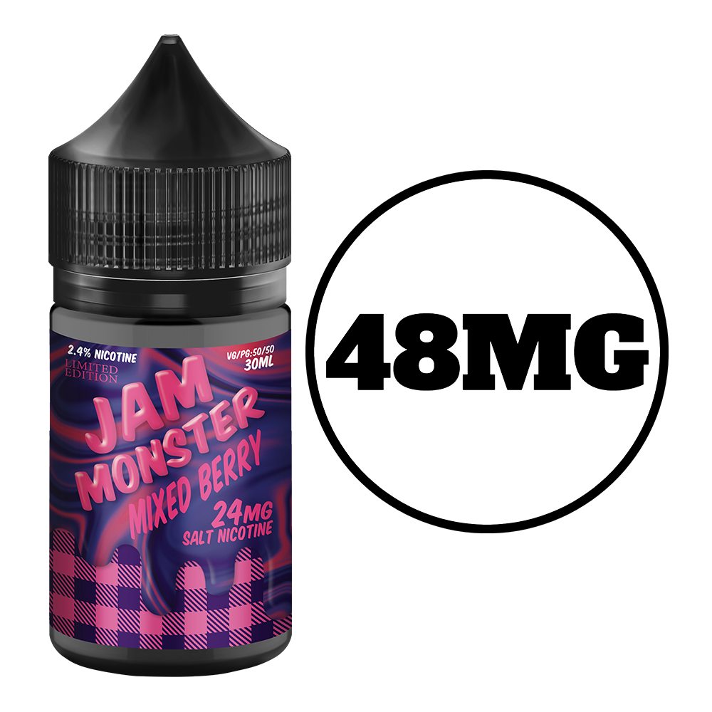 [Q-2650-10] JAM MONSTER SALT 30ML (48MG, Raspberry)