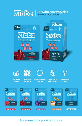 [Q-1199-03] 7TABZ PURE EXTRACT TABLETS | 15MG PER TAB 4CT (Cherry)