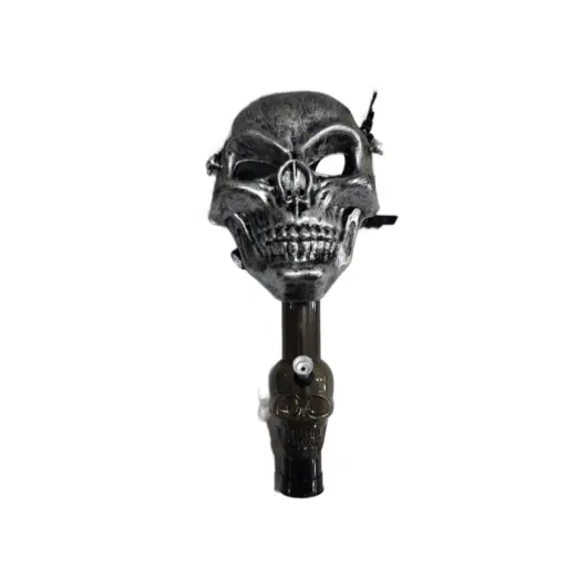 [Q-2064-10] GAS MASK WATER PIPE  (SILVER SKULL)