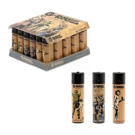 [Q-2044] G-Rollz | Banksy's Graffiti Lighters 30pcs in Display (Design 4)