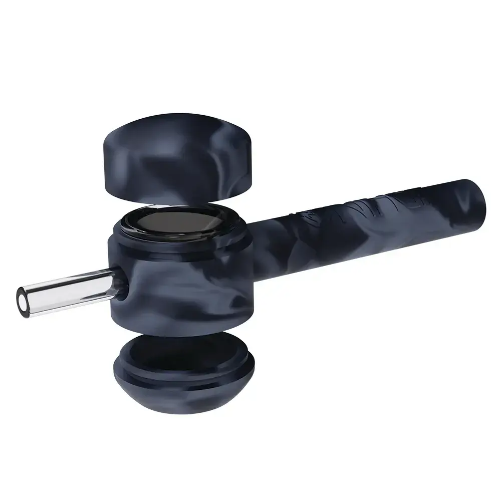 [Q-4028] WHITE RHINO HANDPIPE TO STRAW ORIGINAL (BLACK GREY)