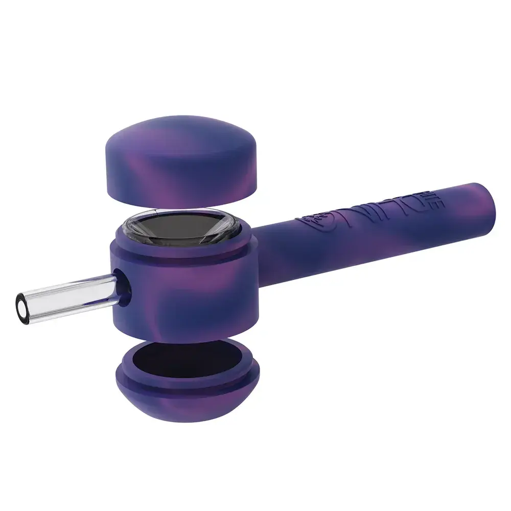 [Q-4030] WHITE RHINO HANDPIPE TO STRAW ORIGINAL (PURPLE BLUE)
