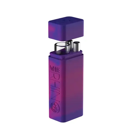 [Q-4045] WHITE RHINO SILICONE DUGOUT ORIGINAL  (PURPLE BLUE)