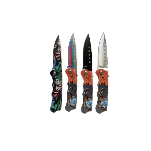 [Q-1707] DEFENSE KNIFE SKULL BASE MULTI DESIGN (SKULL ACE CARD BASE)