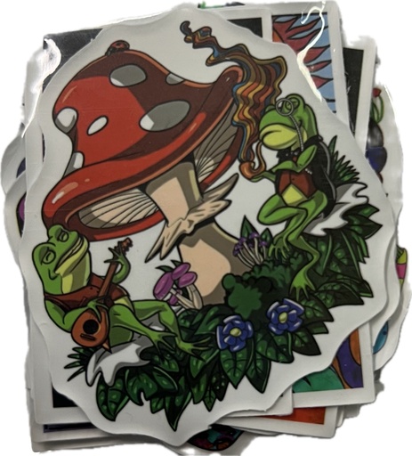 [Q-4231-07] STICKERS 50PCS PACK (MUSHROOM LSD VESION)