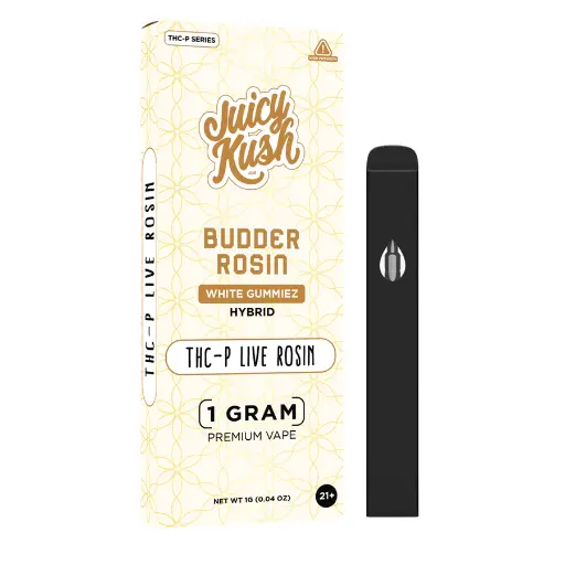 [Q-4256-06] JUICY KUSH 1G Disposable THC-P 5PK a Box (White Gummiez)