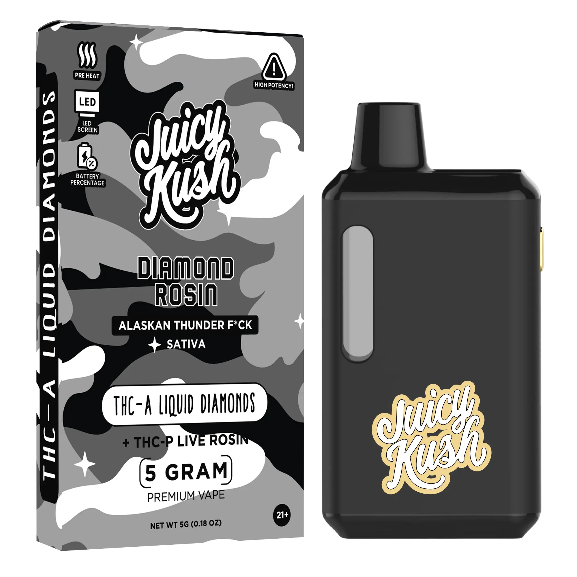 Juicy Kush 5g Disposable THC-A 5PK a Box | QNI Wholesale