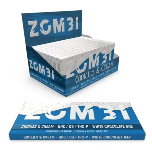 [Q-4269-02] ZOMBI Chocolate Bar 200MG THC-P (Cookies & Cream)