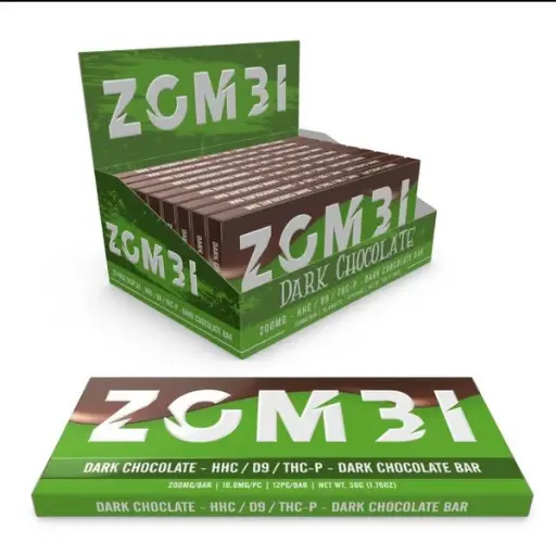 [Q-4269-03] ZOMBI Chocolate Bar 200MG THC-P (Dark Chocolate)