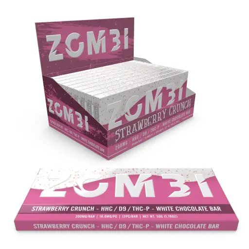 [Q-4269-06] ZOMBI Chocolate Bar 200MG THC-P (Strawberry Crunch)