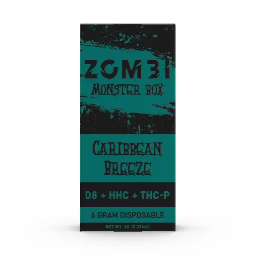 [Q-4266-02] ZOMBI 6g Monster Box Disposable D8 HHC THC-P (Caribbean Breeze)