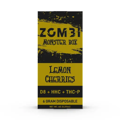 [Q-4266-04] ZOMBI 6g Monster Box Disposable D8 HHC THC-P (Lemon Cherries)