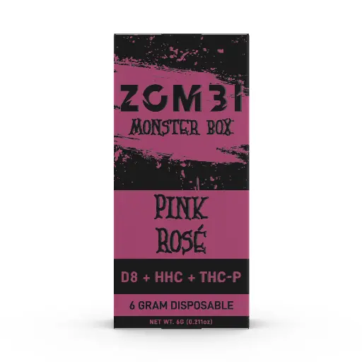 [Q-4266-07] ZOMBI 6g Monster Box Disposable D8 HHC THC-P (Pink Rose)